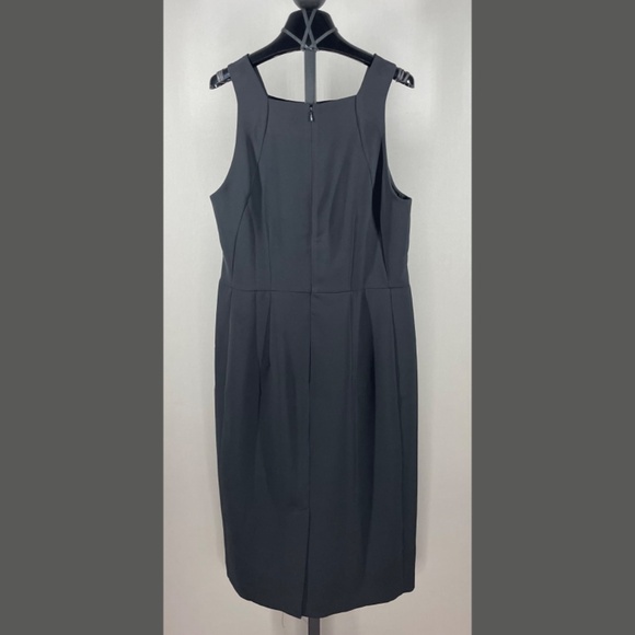 NEW Ann Taylor Dress Womens 12 black midi sheath pencil classic cocktail - Picture 7 of 9